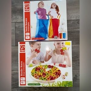 New Hape Bamboo Ringo Race Matching Potato Sack Racers Game